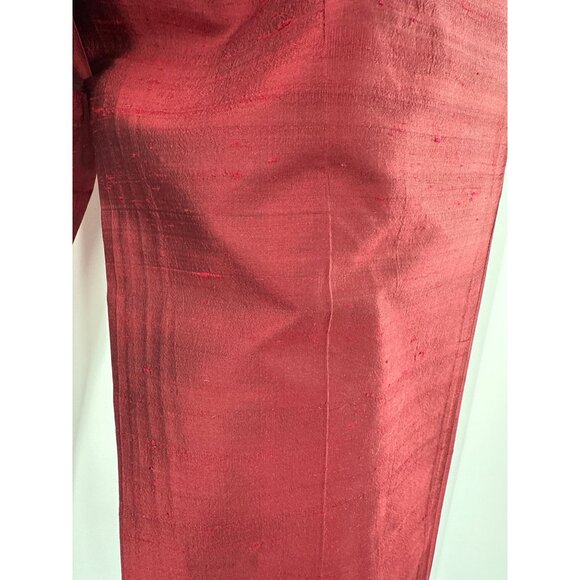 Harolds Womens Silk Trousers Size 8 Red Made In China - Picture 5 of 9
